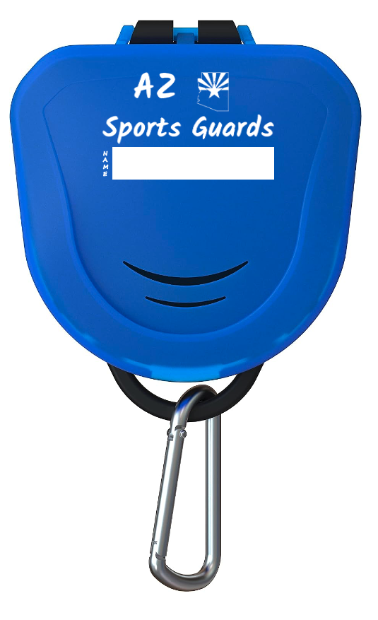 Red Sports Guard With Blue Protective Case